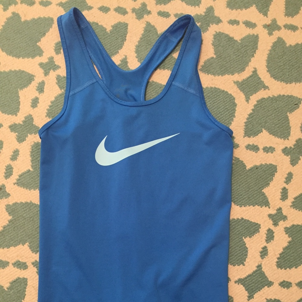 Blue Nike Dry Fit Athletic Tank Top